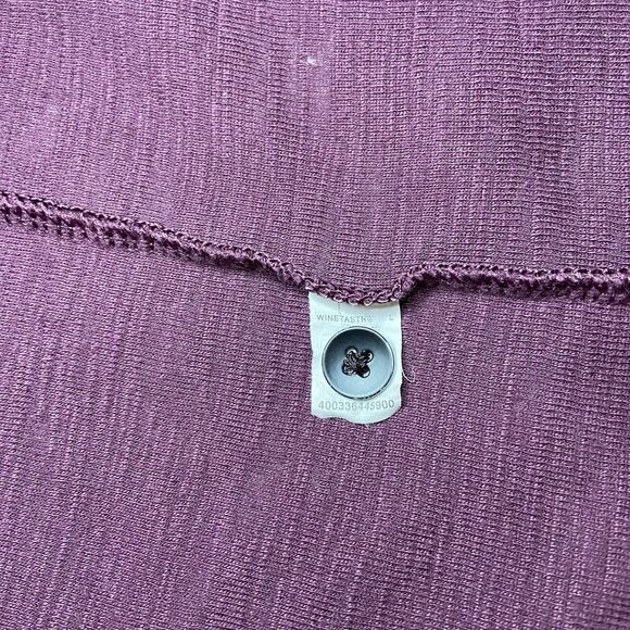 APT 9 Premier Flex Men's Long Sleeve Burgundy 1/4 button Shirt Sz L - Picture 6 of 6